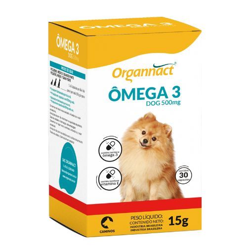 Suplemento Organnact  Ômega 3 - Cães - 500mg