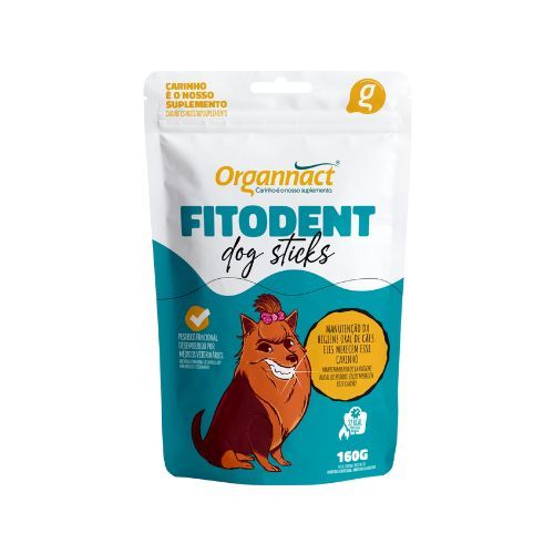 Suplemento Organnact Sticks Fitodent Dog - Cães - 160g