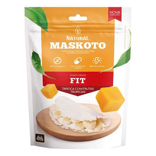 Petisco Snack Maskoto Fit Sabor Tapioca com Frutas Tropicais - Cães - 60g