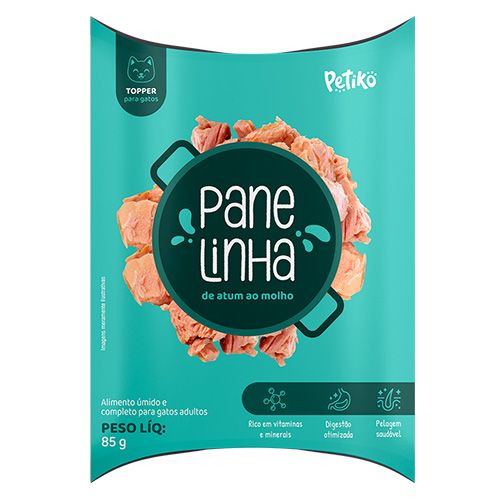 Topper Panelinha Petiko Sabor Atum ao Molho - Gatos Adultos - 85g