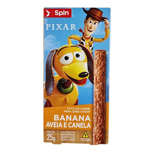 Petisco Sticks Spin Pet Sabor Banana, Aveia e Canela - Cães - 25g 